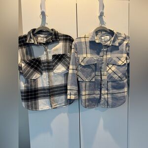 Bundle: girls Zara Plaid Shirt jackets x 2